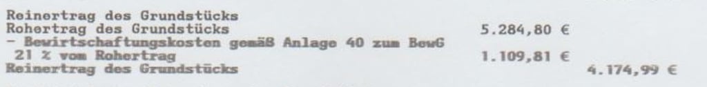 Auszug aus dem Grundsteuerbescheid eines 87-Quadratmeter-Hauses in Sangerhausen.