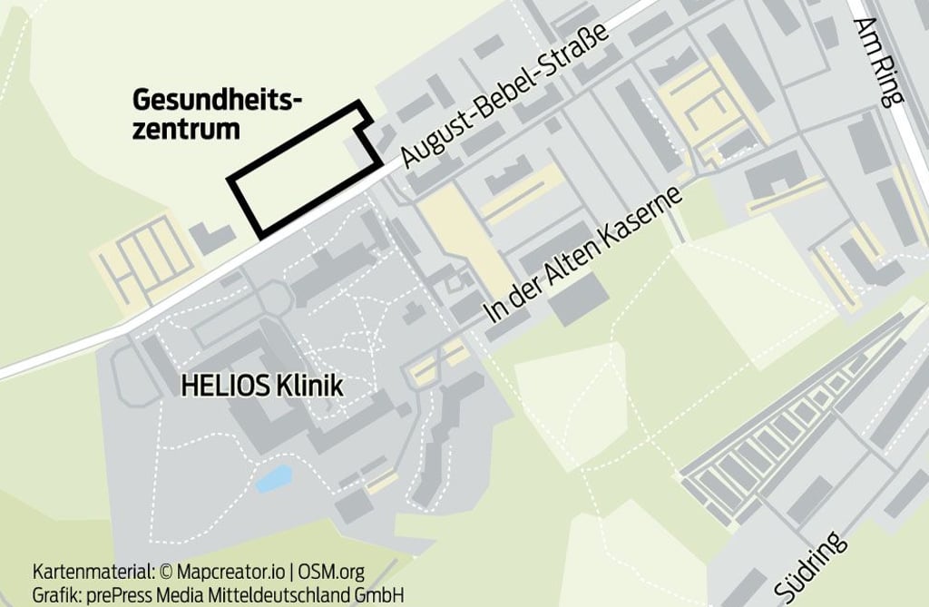 In Burg-West an der August-Bebel-Straße ist der Bau eines neuen Gesundheitszentrums geplant.