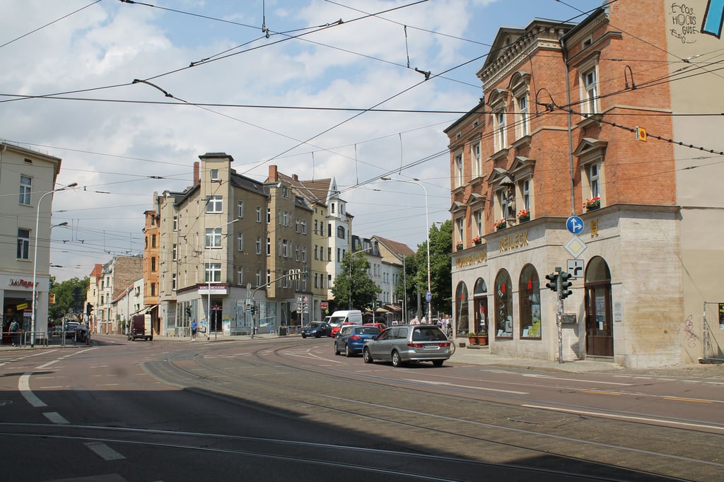 Blick auf die Kreuzung Reileck von der Ludwig-Wucherer-Straße aus.