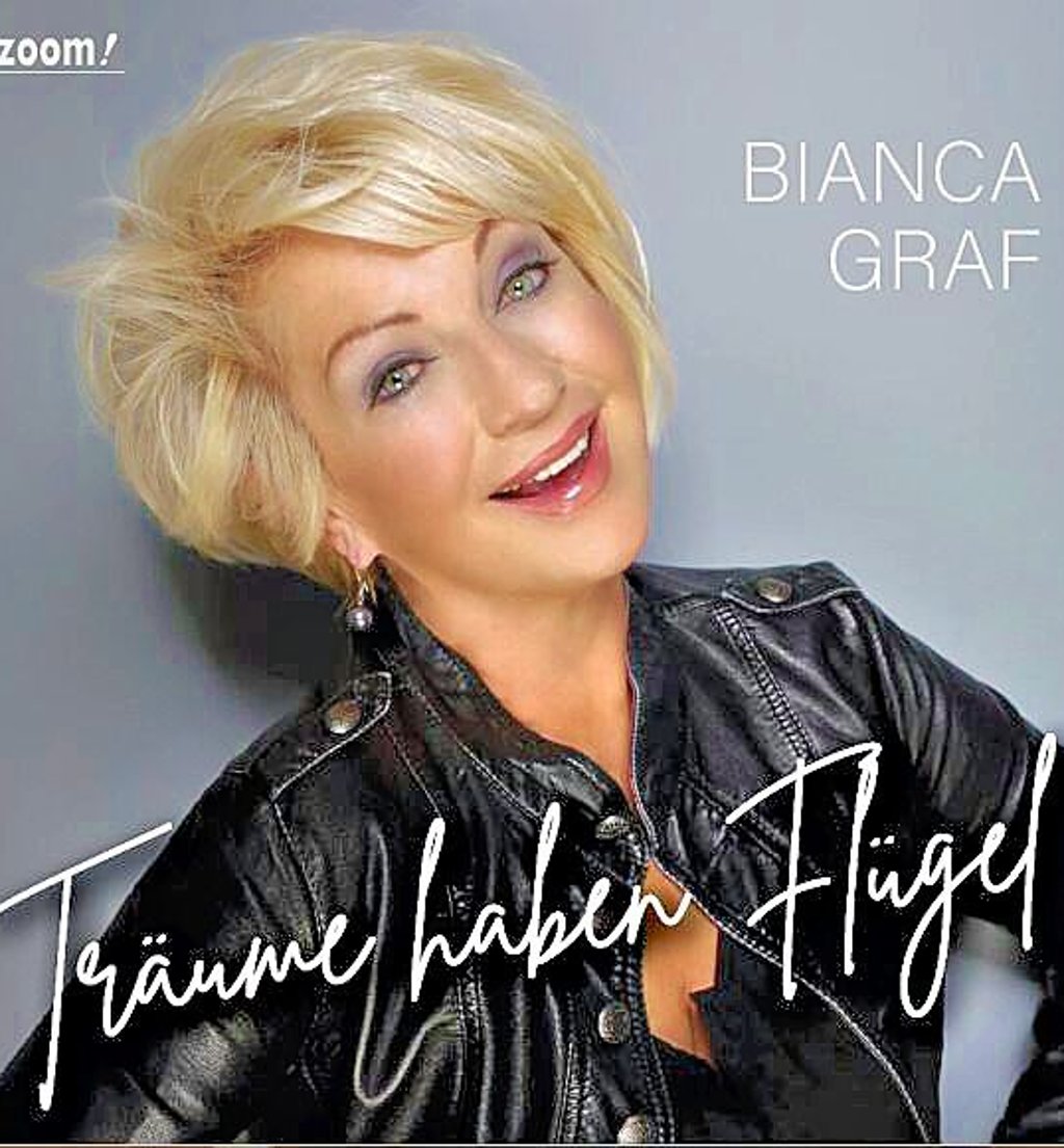 Das Cover von Bianca Grafs neuer Single „Träume haben Flügel“ – die Neuinterpretation ihres ersten Hits von vor über 30 Jahren.