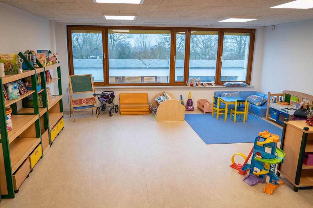 In den Nutzräumen der Kindergärten wurde eine Fußbodenheizung verbaut.