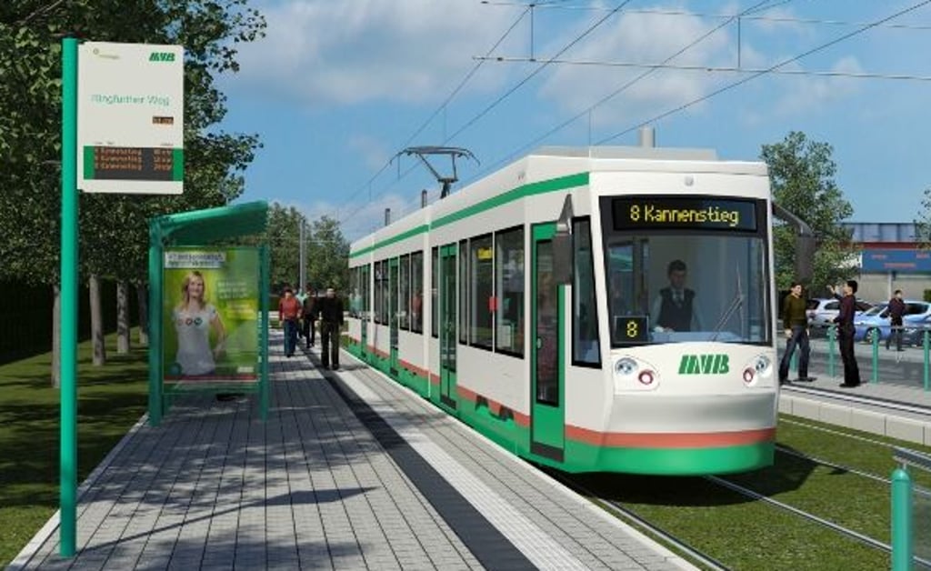 Im Magdeburger Norden wird eine neue Straßenbahnstrecke gebaut.