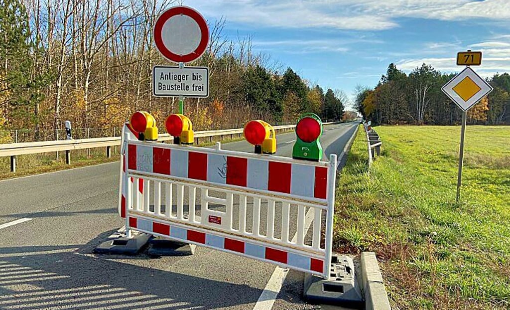 Nur noch einige Tage, dann rollt der Verkehr auf der B71 wieder.