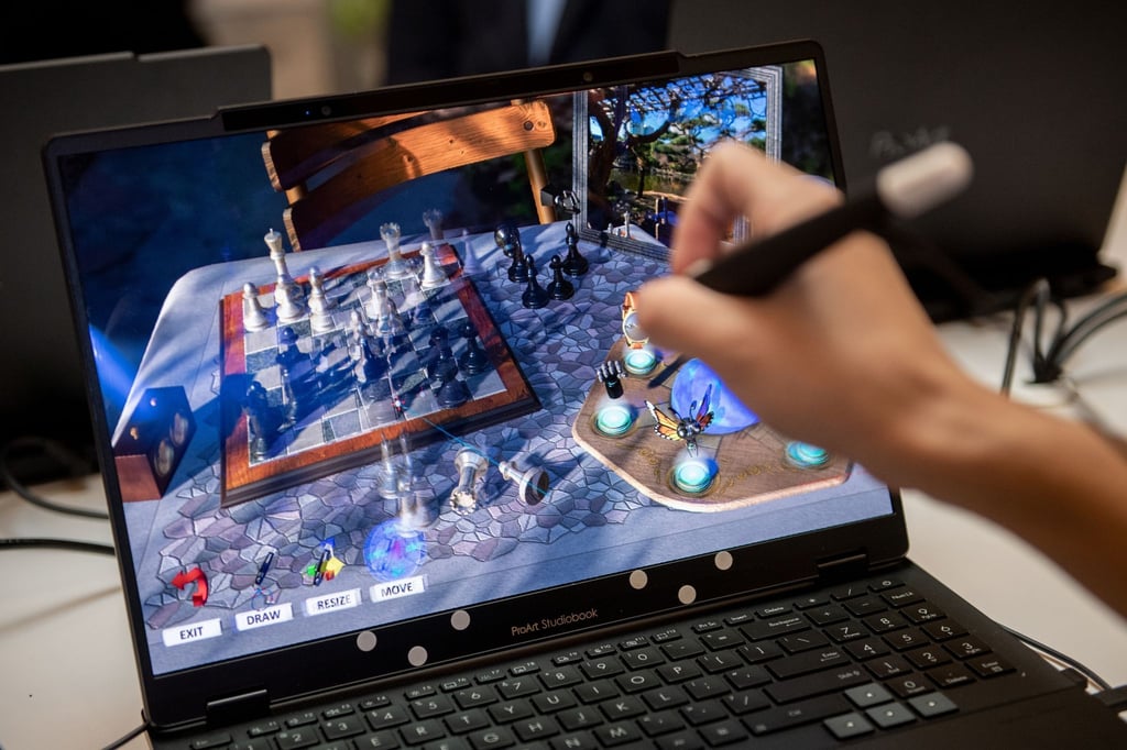 Sieht für den Menschen vor dem Computer noch viel dreidimensionaler aus. Der Spatial Vision genannte 3D-Modus des ProArt Studiobook 16 3D OLED von Asus.
