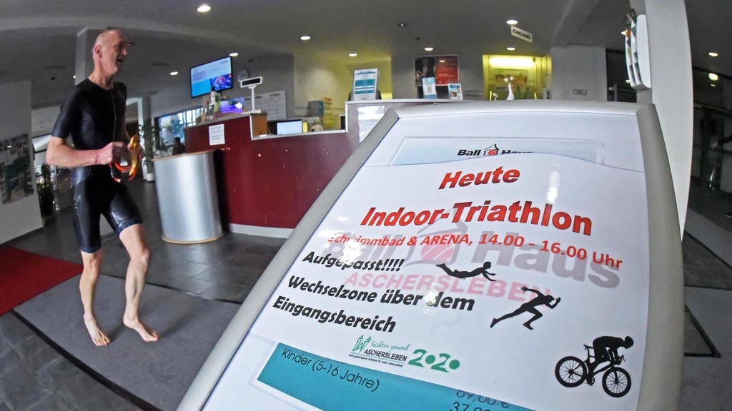 Einen Indoor-Triathlon gibt es am letzten Januar-Wochenende im Ascherslebener Ballhaus.
