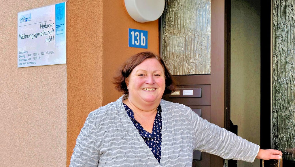 Elke Arndt ist neue Geschäftsführerin der Nebraer Wohnungsgesellschaft mbH und auch in der Unstrutstadt zu Hause.