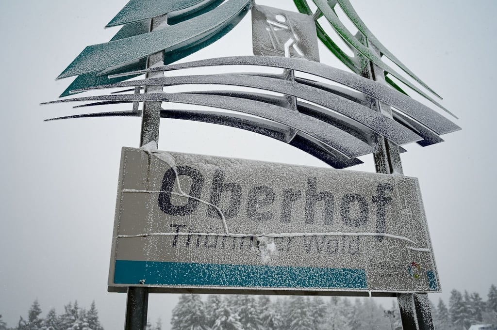 Verschneit ist das Logo der Stadt Oberhof am Rennsteig.
