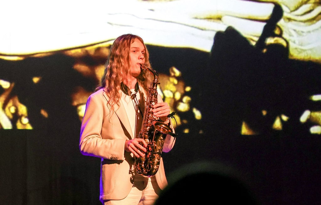 Noah Benedikt während der Ehrung der Magdeburger des Jahres im Alten Theater.
