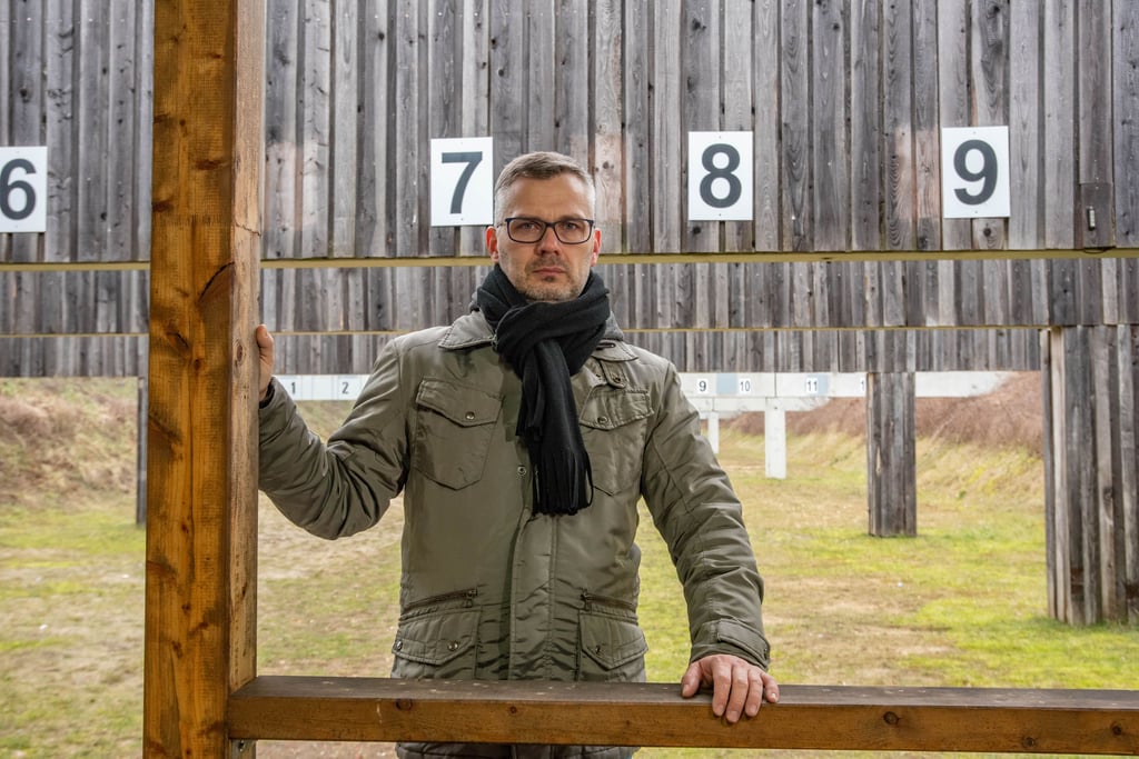 Norman Op de Hipt am Roßlauer Schießstand in der Lukoer Straße.
