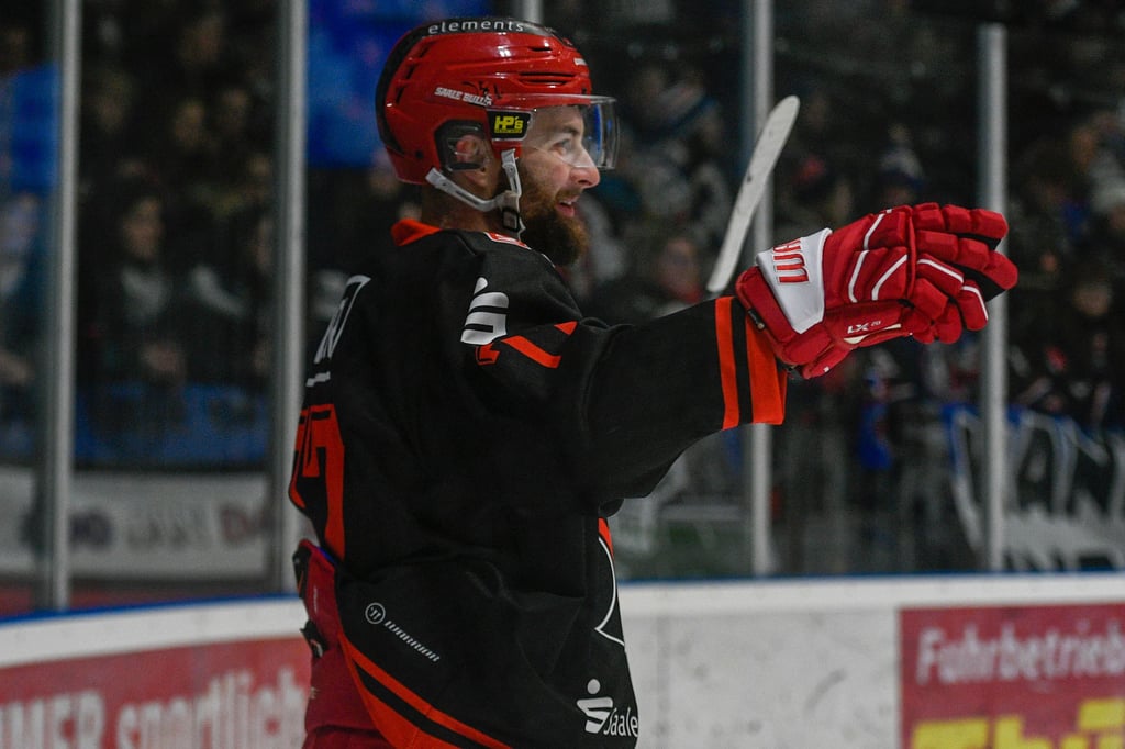 Stürmer Thomas Merl traf auch in Duisburg wieder für die Saale Bulls.