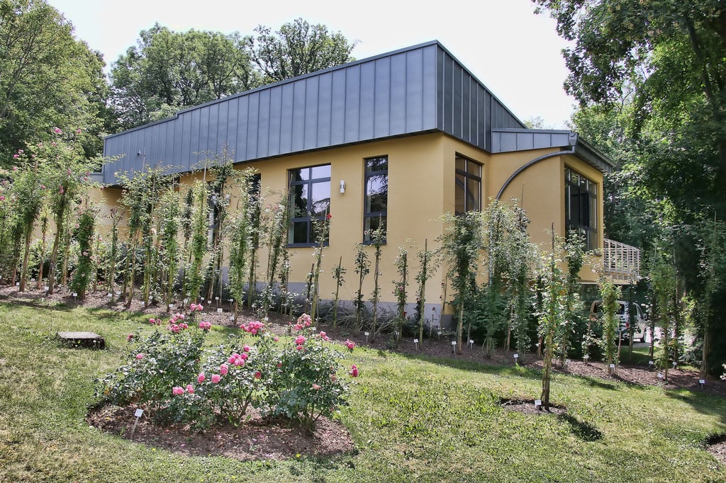 Das Rosencafé im Rosarium. Es ist bis Mai geschlosssen.