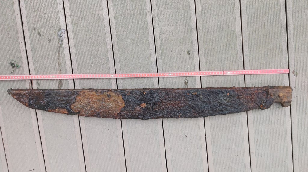 Das mysteriöse Fundstück aus der Magdeburger Elbe. Ein Volksstimme-Leser erkannte, um was es sich handelt.