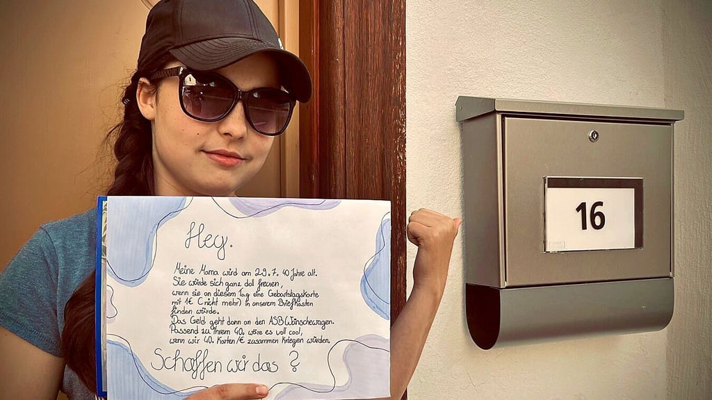 Die Ascherslebenerin Joelina Figur bittet um besondere Glückwunschkarten für ihre Mama.