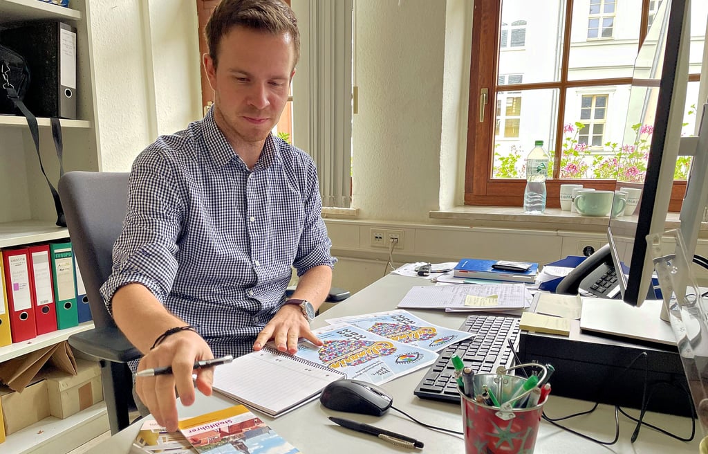 Maximilian Schuck ist der Neue beim Stadtmarketing in Aschersleben.