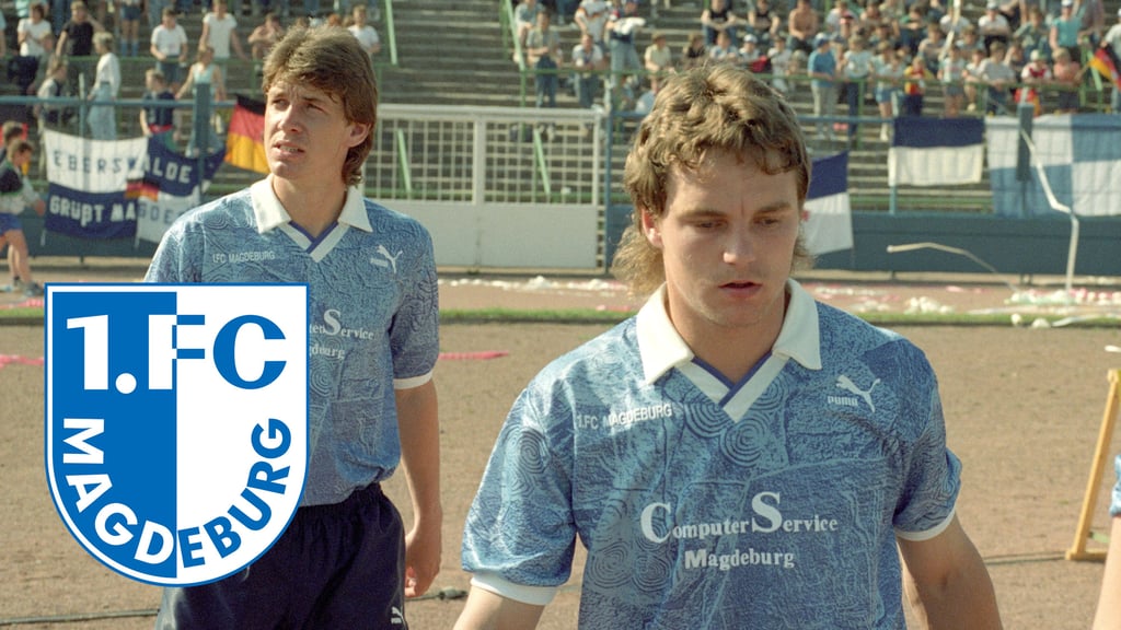 Der 1. FC Magdeburg und die weniger erfolgreichen Jahre im Pokal: Peter Köhler (r.) und Dirk Grempler vom FCM.