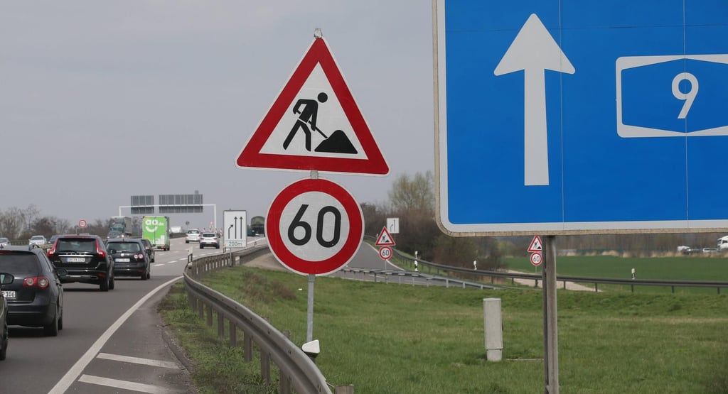 Baustelle auf der A9 bei Leipzig: Für Autofahrer ein gewohnter Anblick.