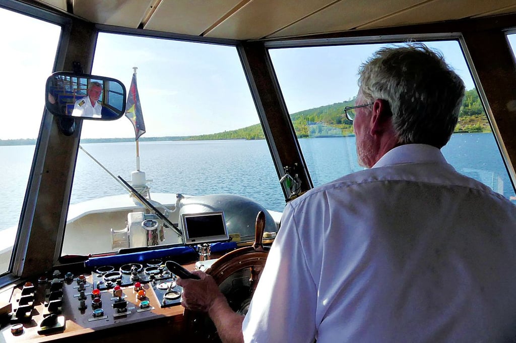 Kapitän Andreas Lindner fährt seit 2019 auf dem See, nun erstmals im Norden.