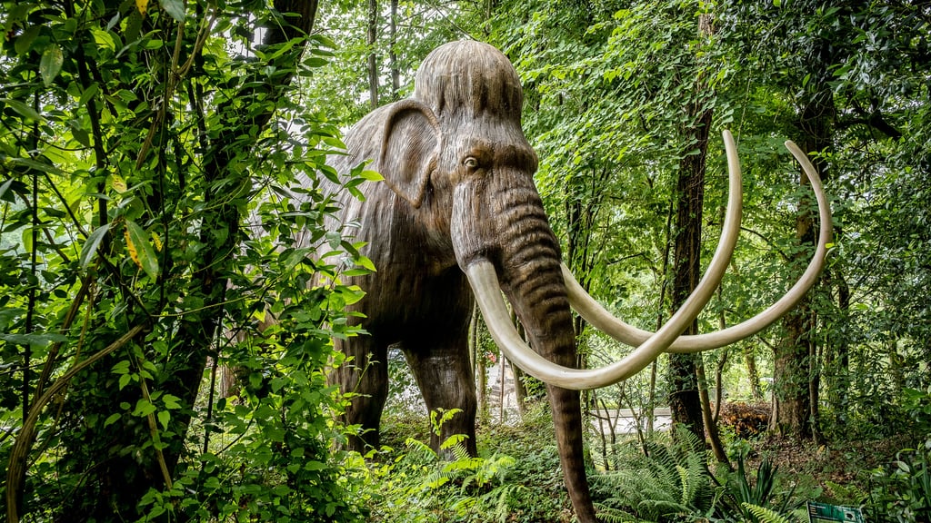 Die Nachbildung eines Mammuts in einem Wildpark in Spanien. Die Tiere gelten seit Jahrtausenden als ausgestorben.