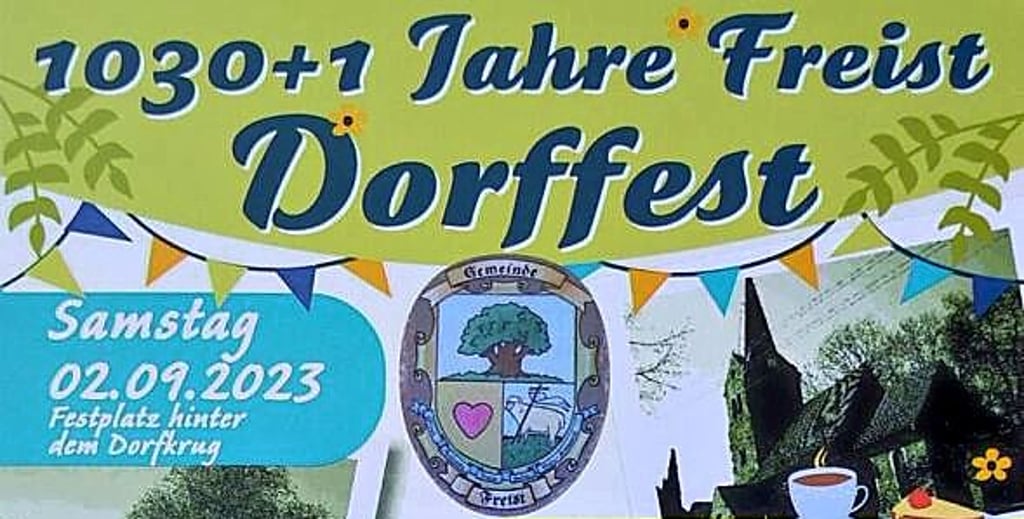 Plakat zum Dorffest.