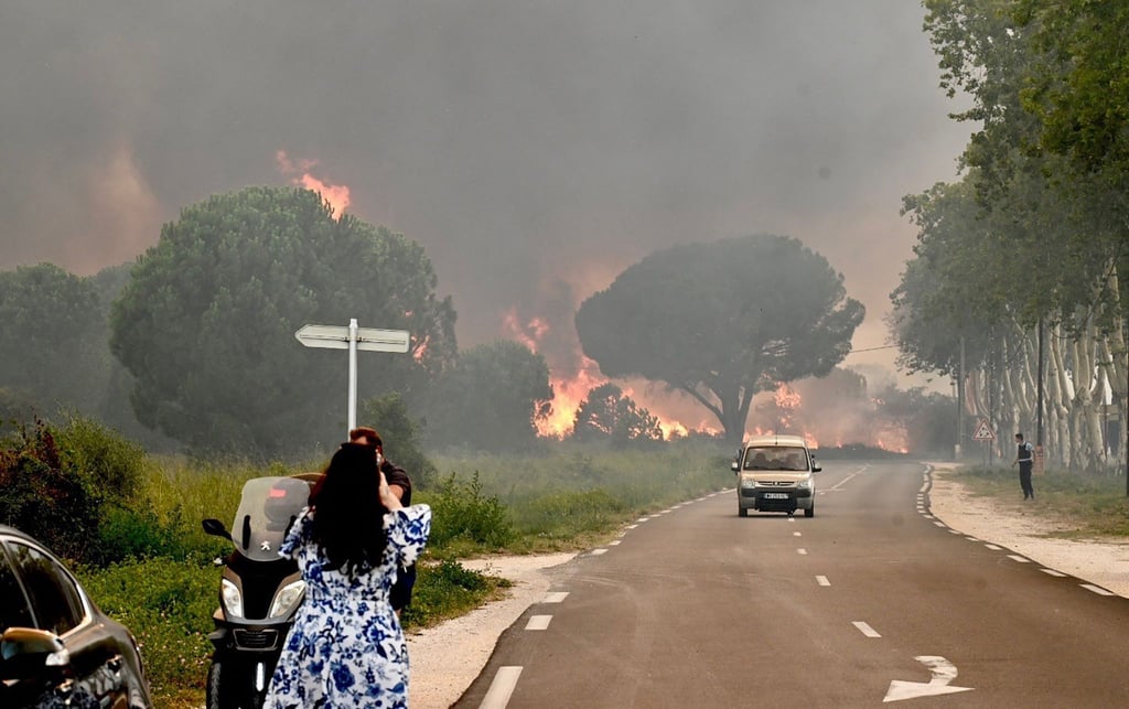 Camper in Saint-André mussten wegen eines Brands evakuiert werden.