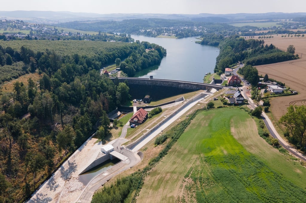Die 110 Jahre alte Talsperre Malter ist nach umfangreicher Sanierung für den Hochwasserschutz wieder fit.