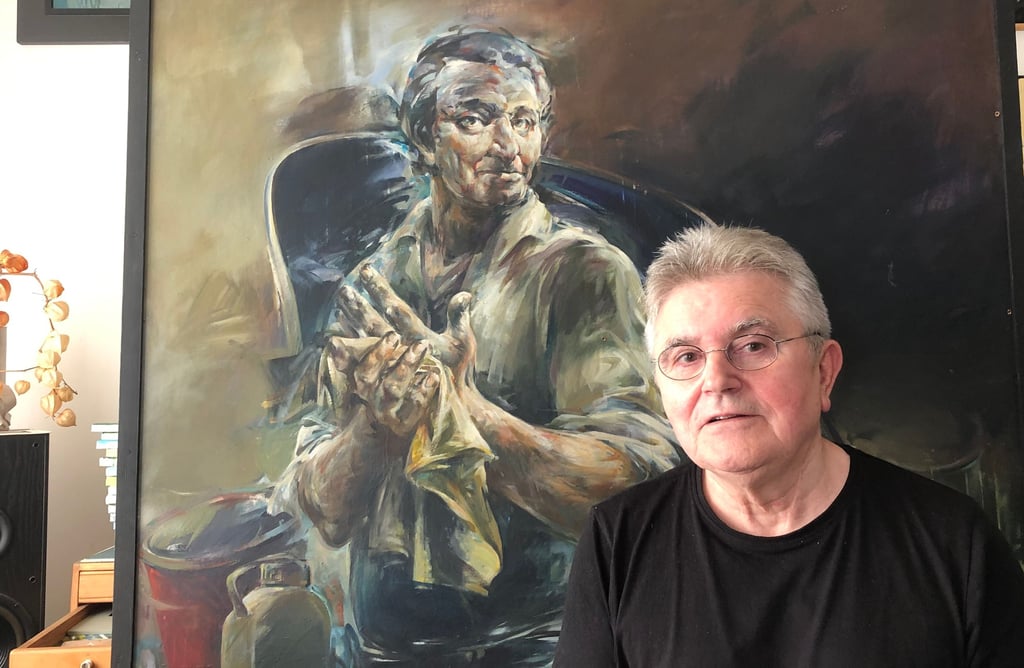 „Emaillierer“ ist ein Ölgemälde auf Hartfaser und misst 150 mal 120 Zentimeter. Peter Preiß aus Thale hat es 1977 gemalt, dafür einen Preis bekommen − und es dann mehr als 40 Jahre nicht wiedergesehen.