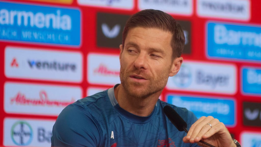 Bayer-Coach Xabi Alonso vor dem Spiel gegen RB