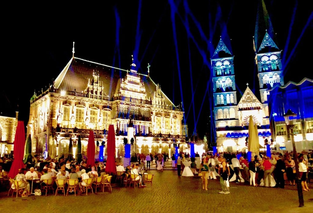 Marktplatz in Bremen bei der Eröffnung des Musikfest Bremen.