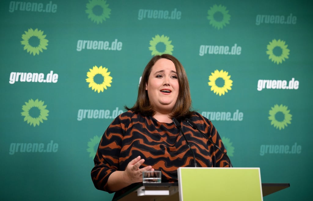 Ricarda Lang, Bundesvorsitzende von Bündnis 90/Die Grünen, bei einer Pressekonferenz.