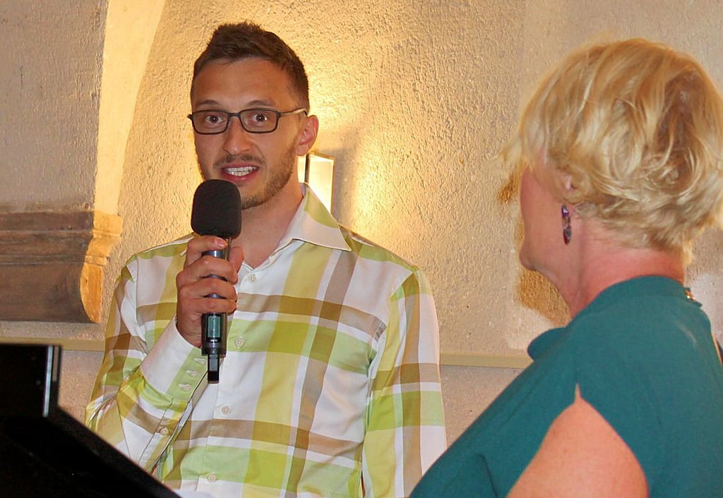 Überraschungsgast: Toni Eggerts Doppelpartner Sascha Benecken war eigens zur Eller-Verleihung in den Harz gereist.
