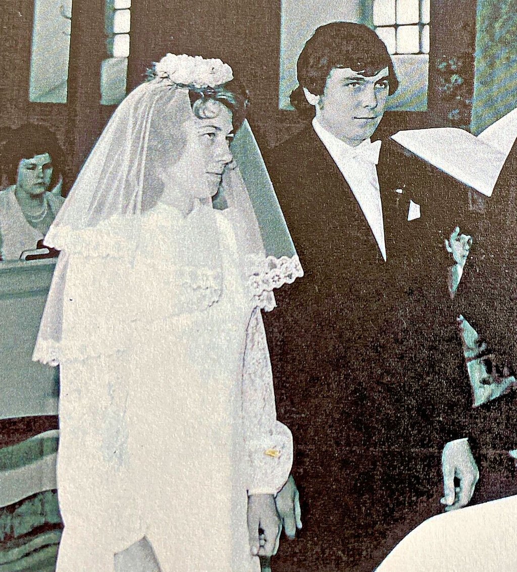 1973 gaben sich Sabine Knauer und Rüdiger Schuchardt das Jawort in der Martin Kirche in Eggersdorf.
