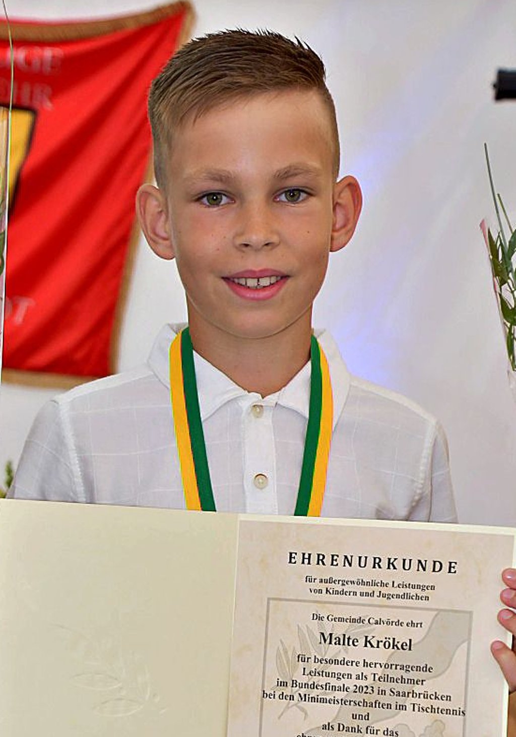 Malte Krökel aus Klüden ist ein Meister beim Tischtennis.