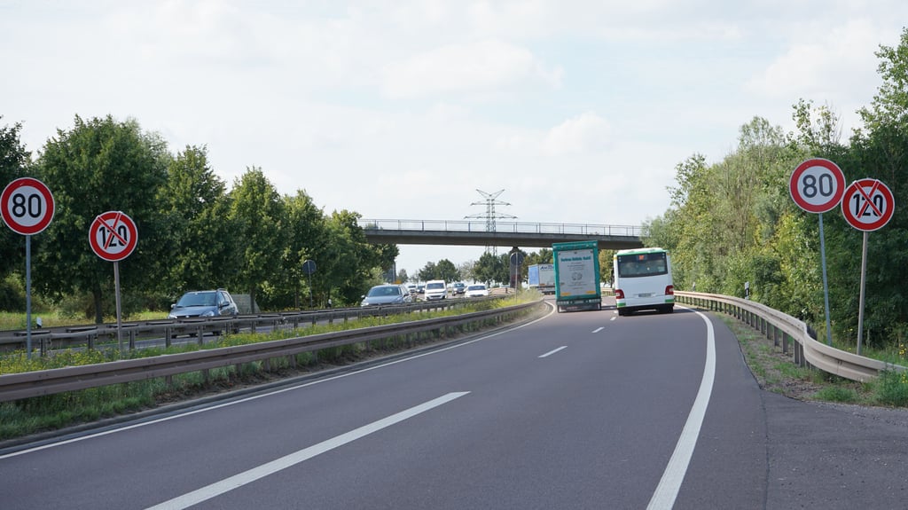 B189 Abfahrt Wolmirstedt Nord - die Strecke ist bald für zwei Tage dicht.