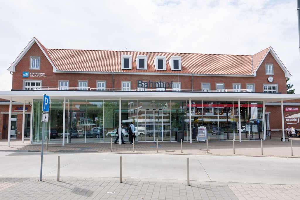 Blick auf den Bahnhof von Nordhorn.