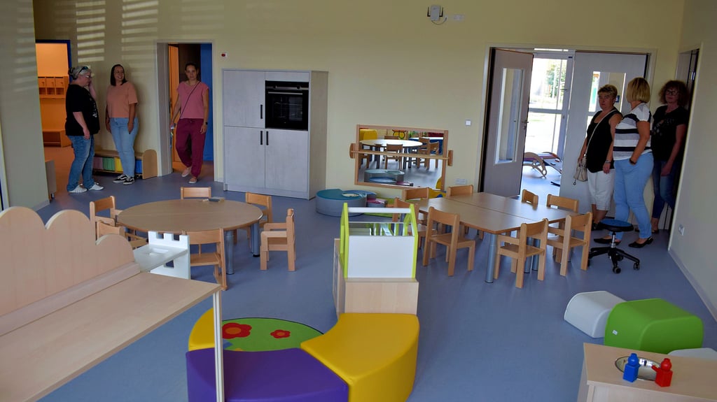 Das neue Kita-Gebäude in Lostau, das speziell für Krippenkinder konzipiert wurde, wird zum 1. Oktober eröffnet.