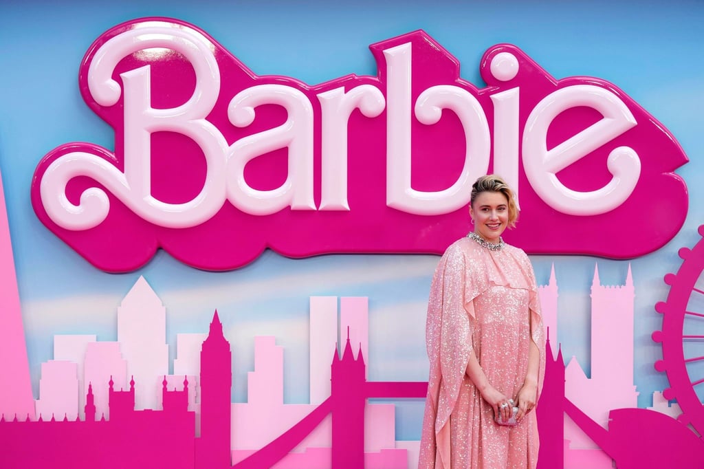 Regisseurin Greta Gerwig bei der Ankunft zur „Barbie“-Premiere in London