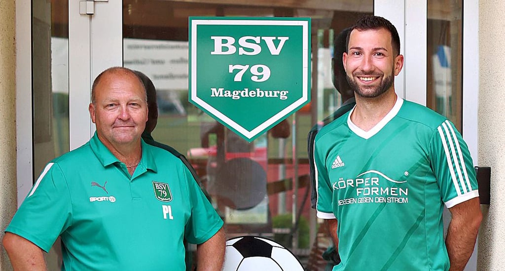 Mit Philipp Glage (r.) begrüßte Trainer Peter Lemke einen sehr erfahrenen Angreifer beim BSV 79 Magdeburg.