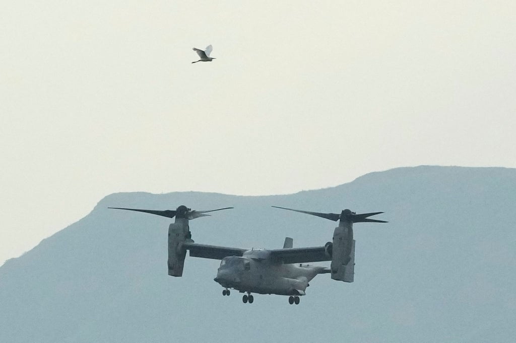 Kipprotor-Wandelflugzeug von Typ OV-22 Osprey des US-Militärs. Ein solches Flugzeug ist in Australien bei einer Übung abgestürzt.
