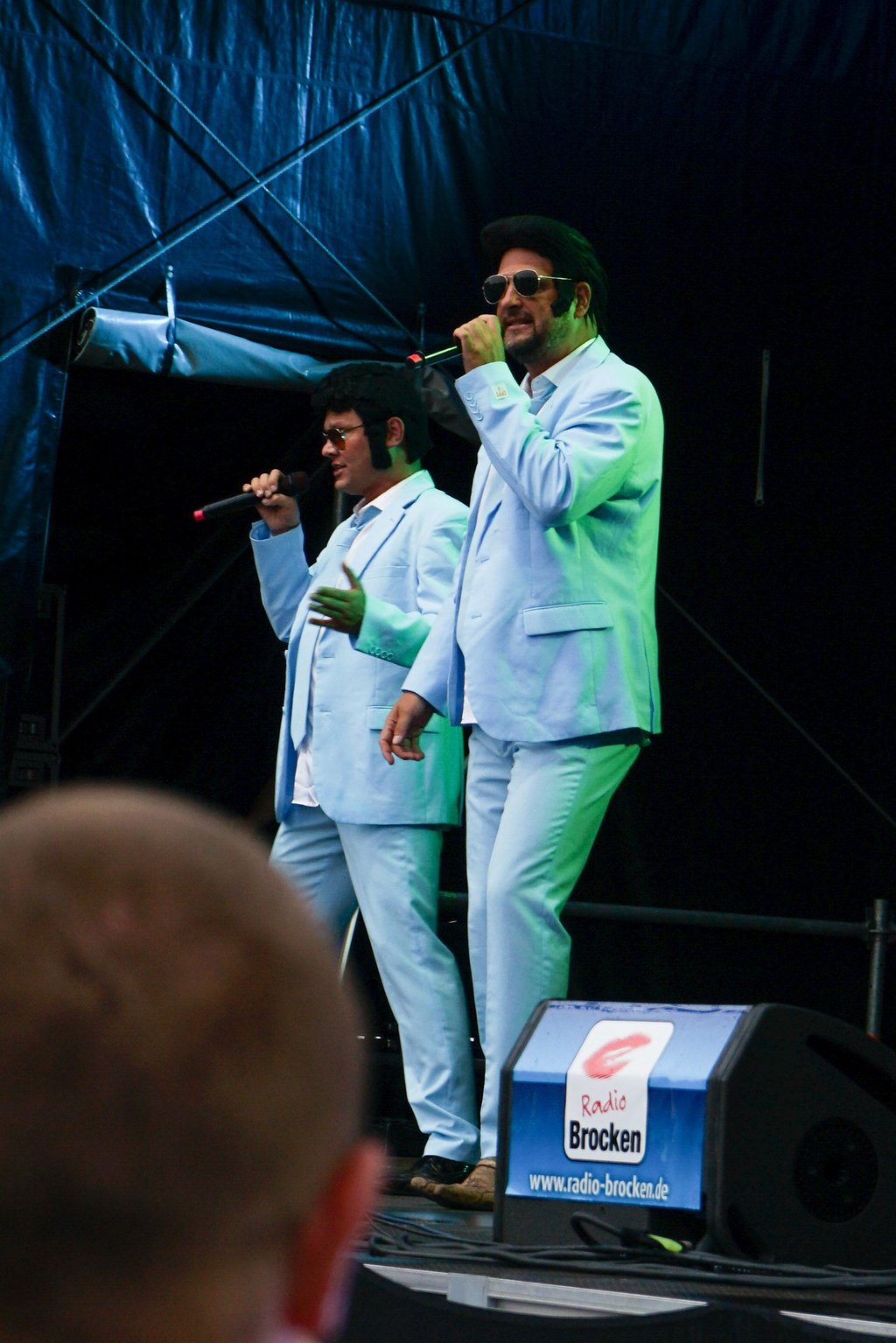 Die "Schlagermafia" ist am Sonntagnachmittag, den 27. August, auf dem Marktplatz in Haldensleben aufgetreten. 