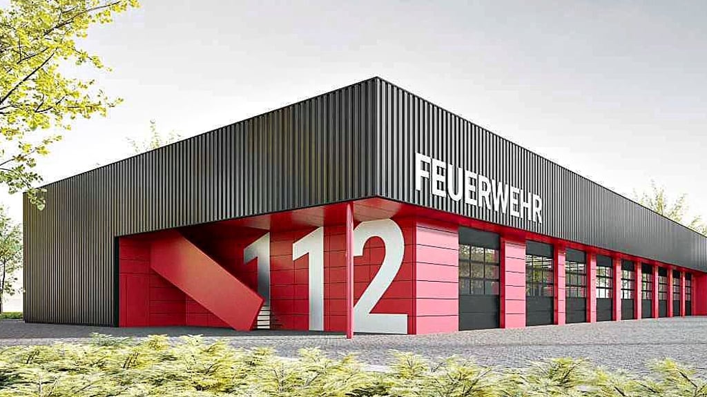 So wird Oscherslebens Feuerwehrgerätehaus einmal aussehen.