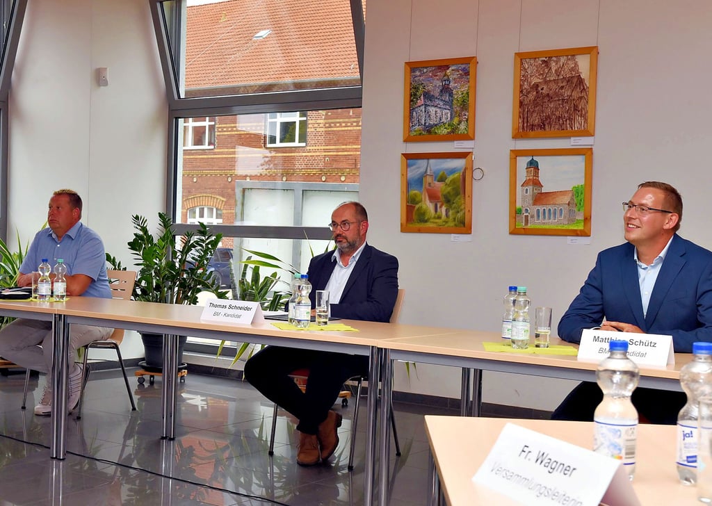 Swen Meyer, Thomas Schneider und Matthias Schütz (von links) treten zur Wahl am 10. September an.