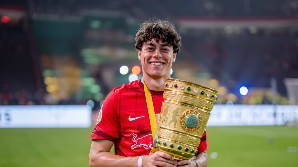 Caden Clark gewann mit RB Leipzig den DFB-Pokal, blieb aber ohne Einsatzminute.
