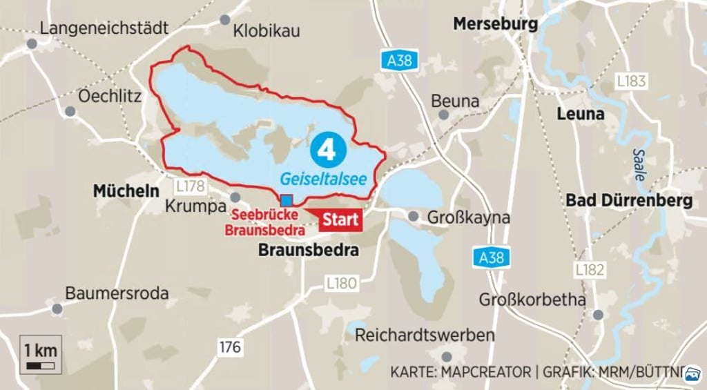 Radtour um den Geiseltalsee