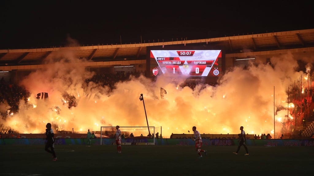 Derby-Stimmung: Roter Stern gegen Partizan.