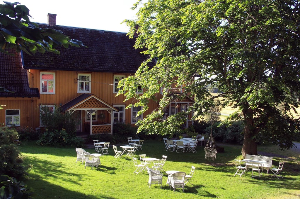 Blick auf das Bauernhofcafé Gulburet.
