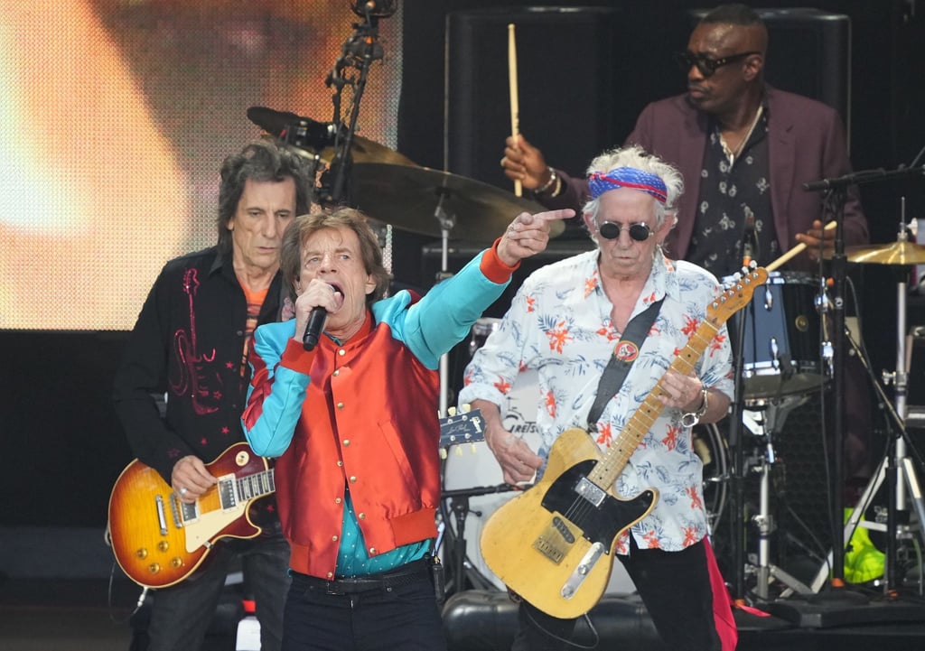 Ron Wood (l-r), Mick Jagger und Keith Richards im August 2022 auf der Berliner Waldbühne.
