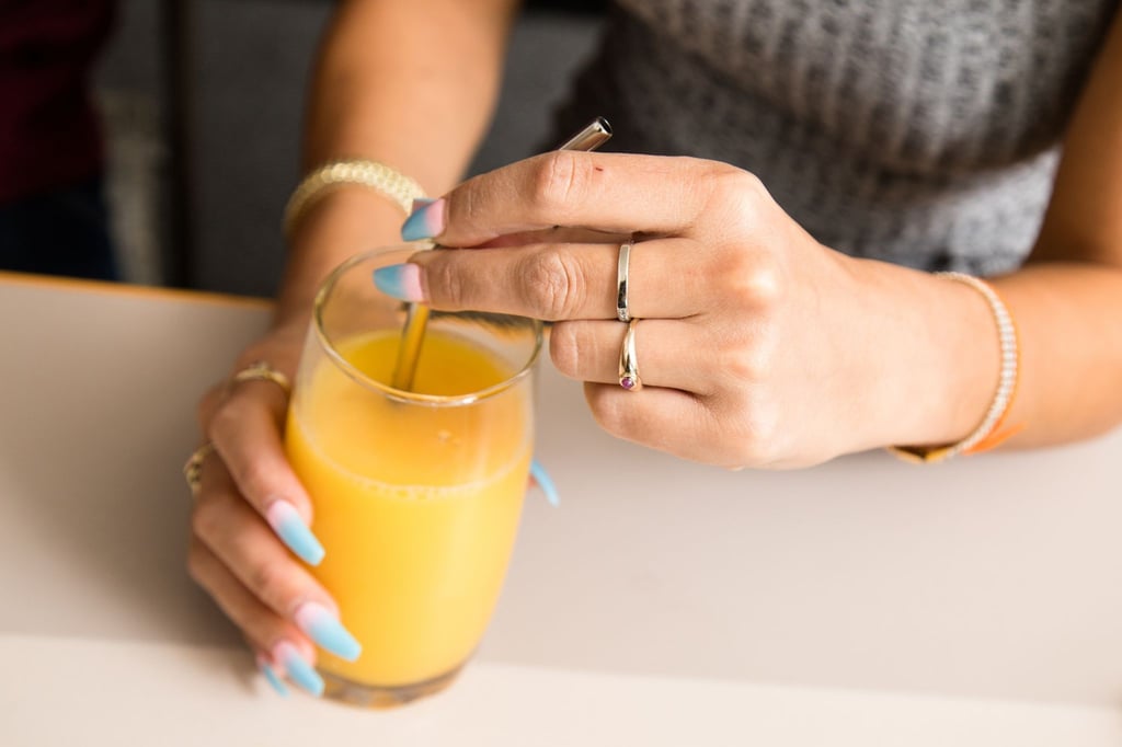 Zucker in flüssiger Form, etwa im Saft: schnellere Aufnahme im Verdauungssystem.