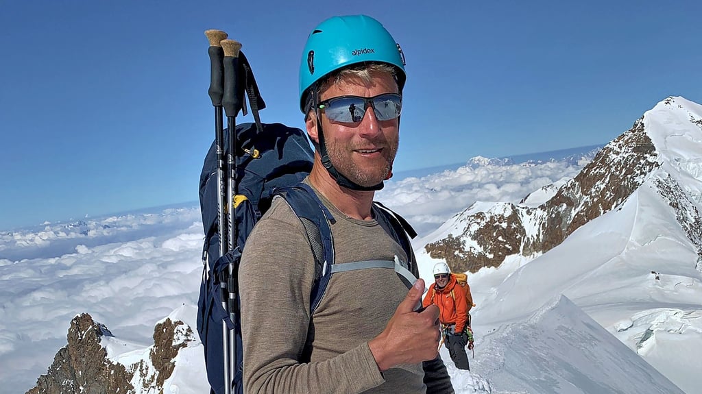Thomas Dannemann in diesem Sommer unterwegs in den Walliser Alpen: „Eine super Zeit.“