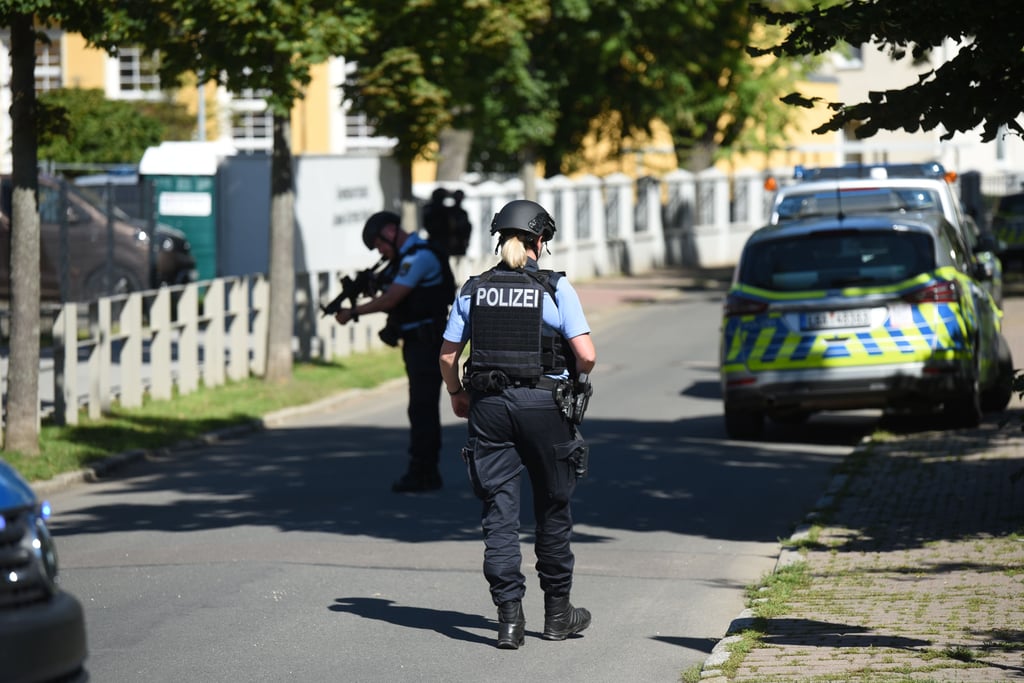 Die Polizei war an der Borlachschule in Bad Dürrenberg im Einsatz.