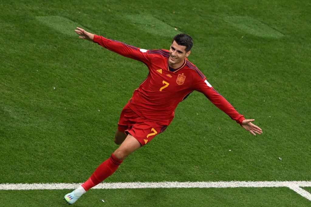 Spaniens Álvaro Morata erzielte beim deutlichen Sieg in Georgien drei Tore.